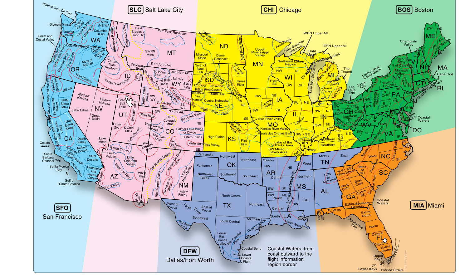 Figure 13-8 Area forecast regions