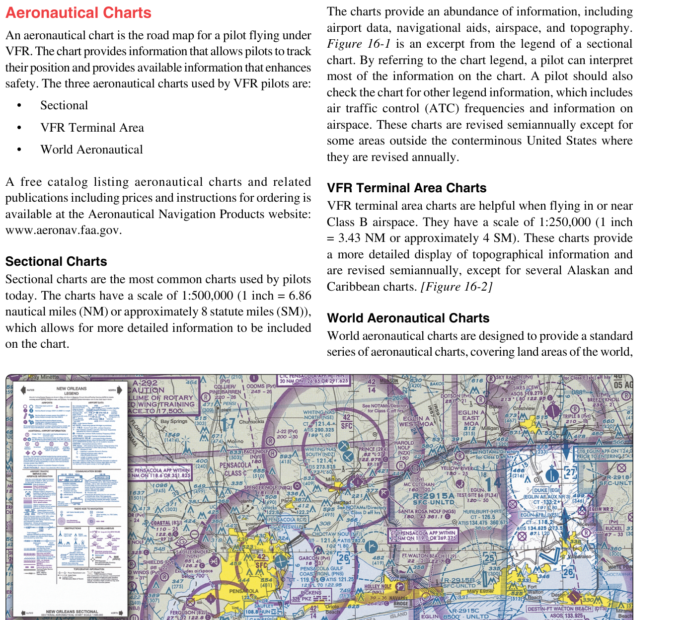 Figure 16-1 Sectional chart and legend